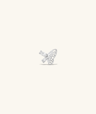 Delicate Textured Butterfly Stud - OumoJewelry