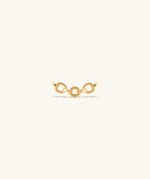 Titanium Chain Loop Stud - Titanium - Upper Lobe - Oumo Jewelry