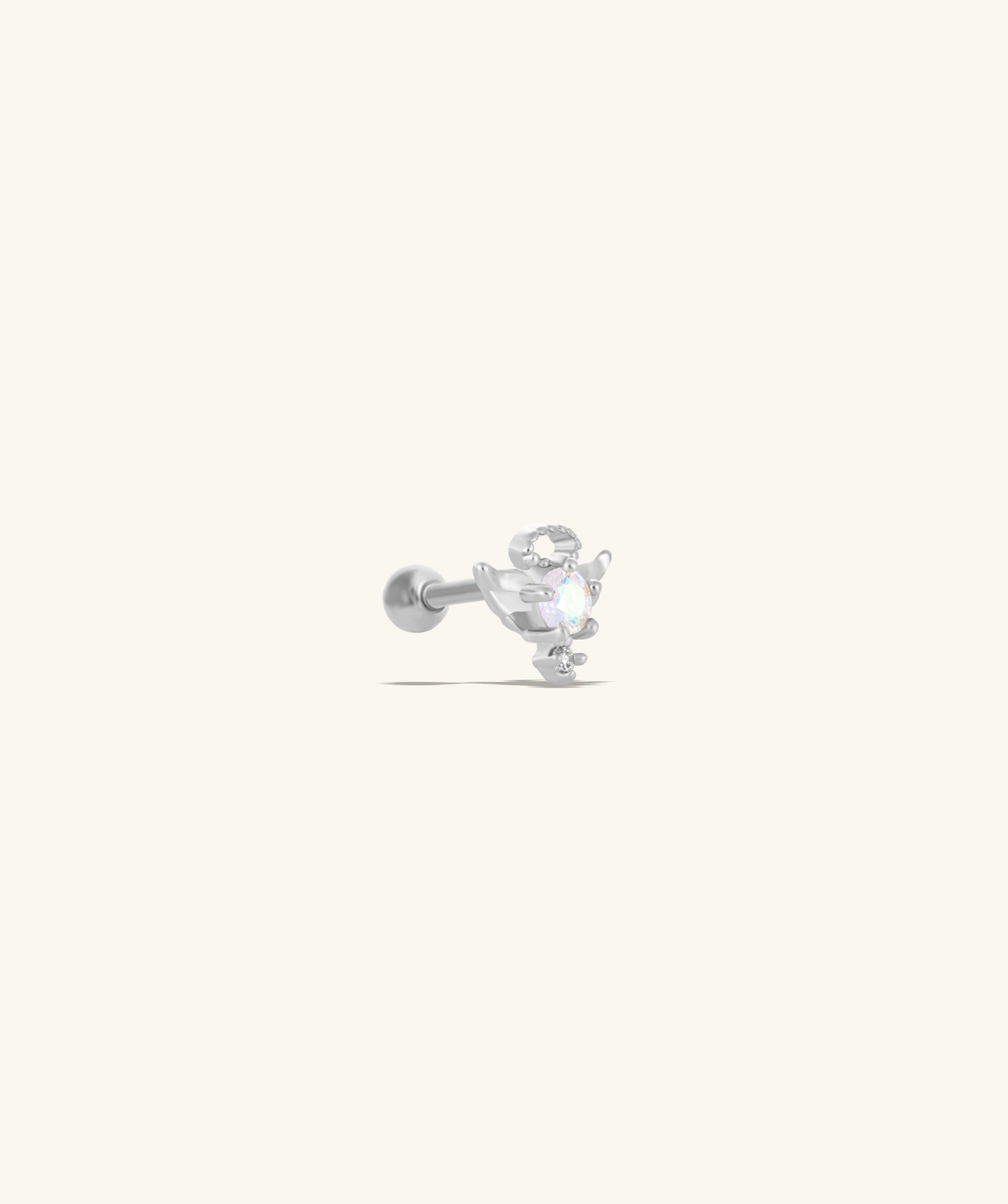 Angel Wings Stud - Stainless Steel - Upper Lobe, Helix - Oumo Jewelry