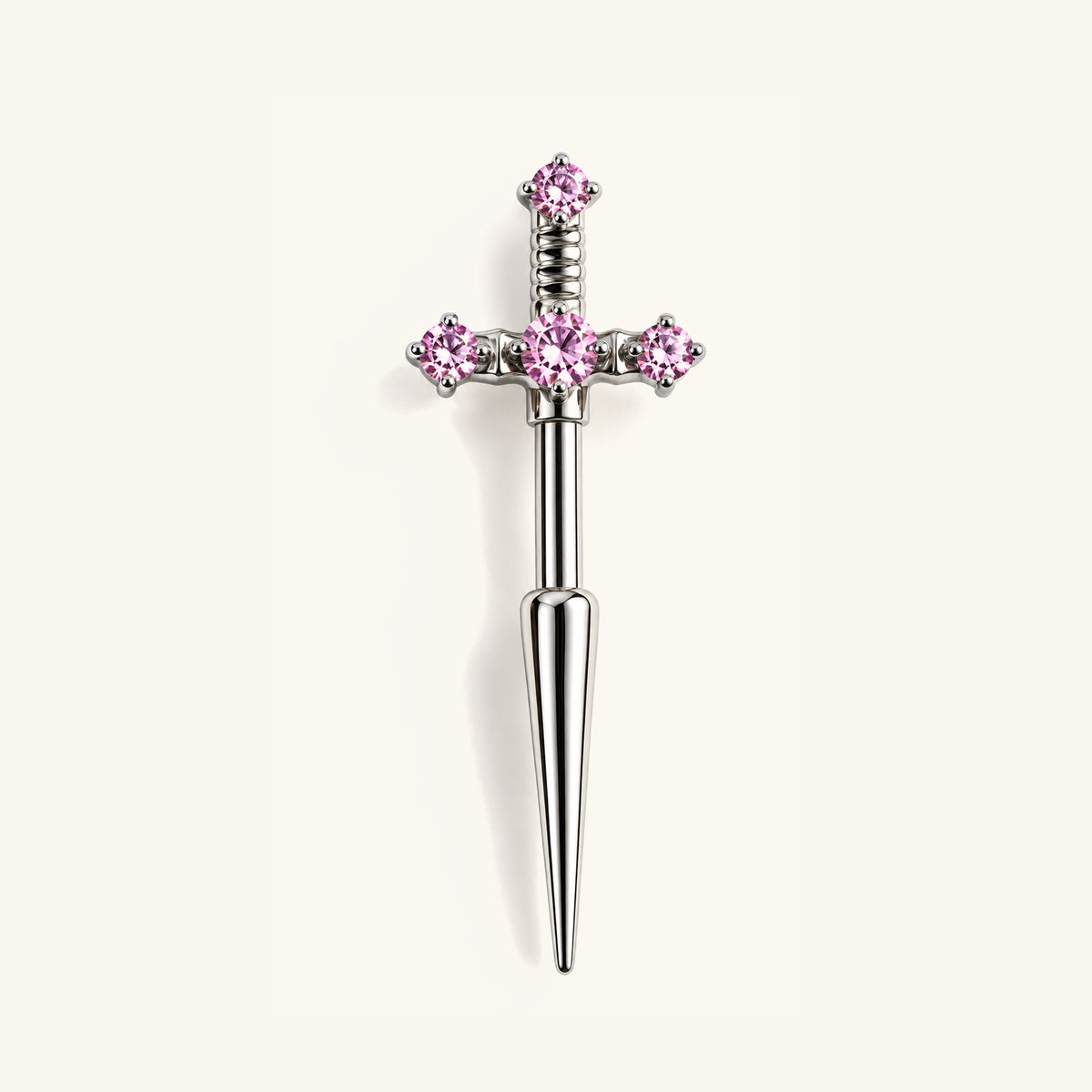 Titanium Sword Vertical Helix Stud