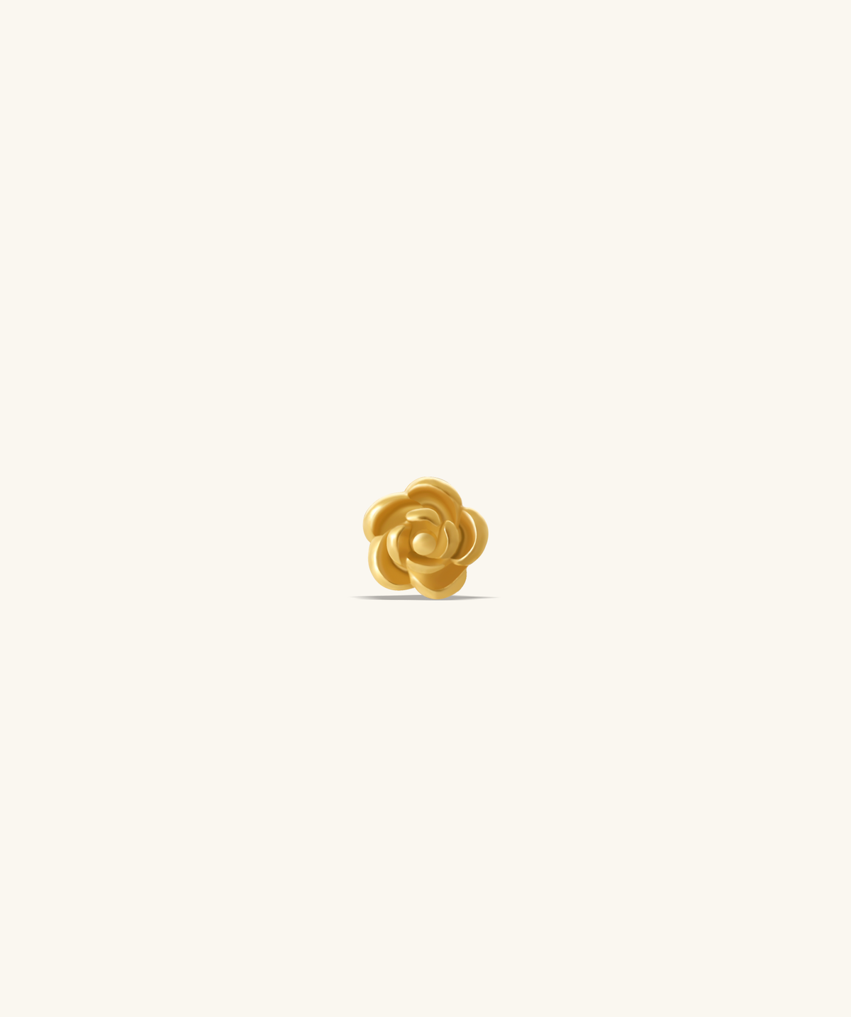 Rose Flatback Stud - Stainless Steel - Helix, Upper Lobe, Conch - Oumo Jewelry