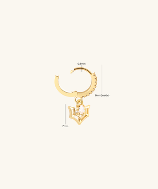 Bat Dangle Hoop - OumoJewelry
