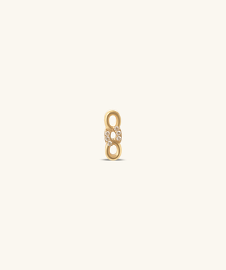 Titanium Infinity Chain Flatback Stud