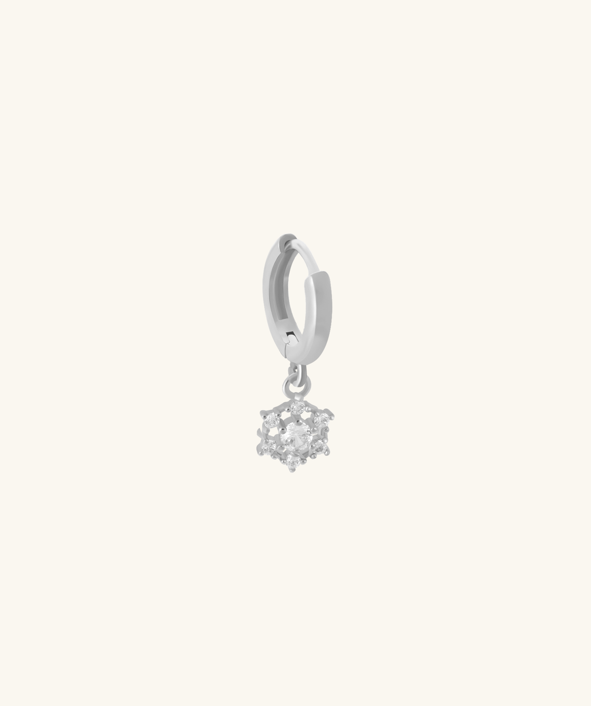 Sparkling Flower Drop - Brass - Upper Lobe, Lobe - Oumo Jewelry