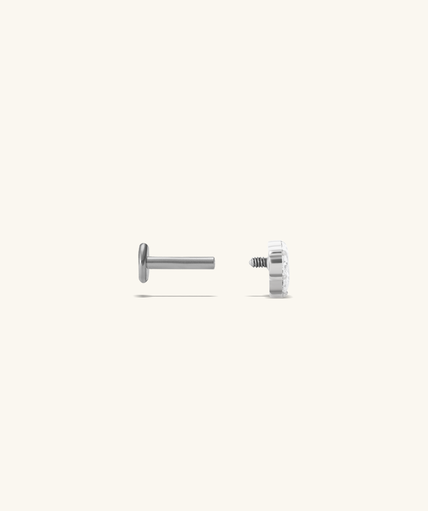 Titanium Love Flatback Stud - OumoJewelry