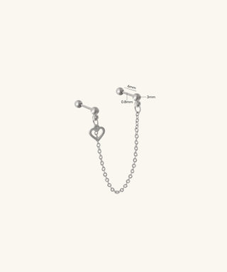 Heart Drop Chain - OumoJewelry