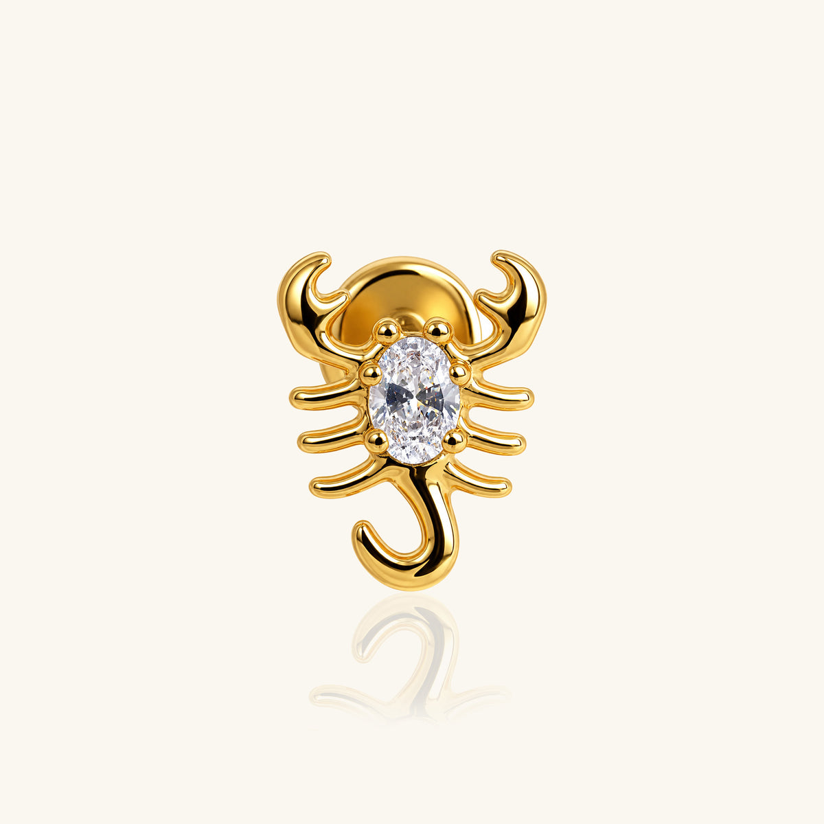 Titanium Scorpio Stud - OumoJewelry