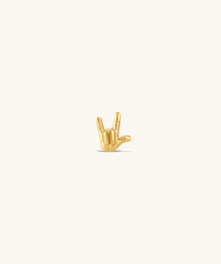 Titanium Love Sign Stud
