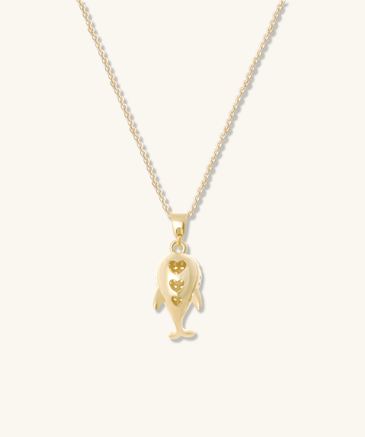Fin & Glow Necklace - Brass - Oumo Jewelry
