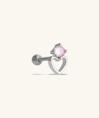 Charming Hollow Heart Stud