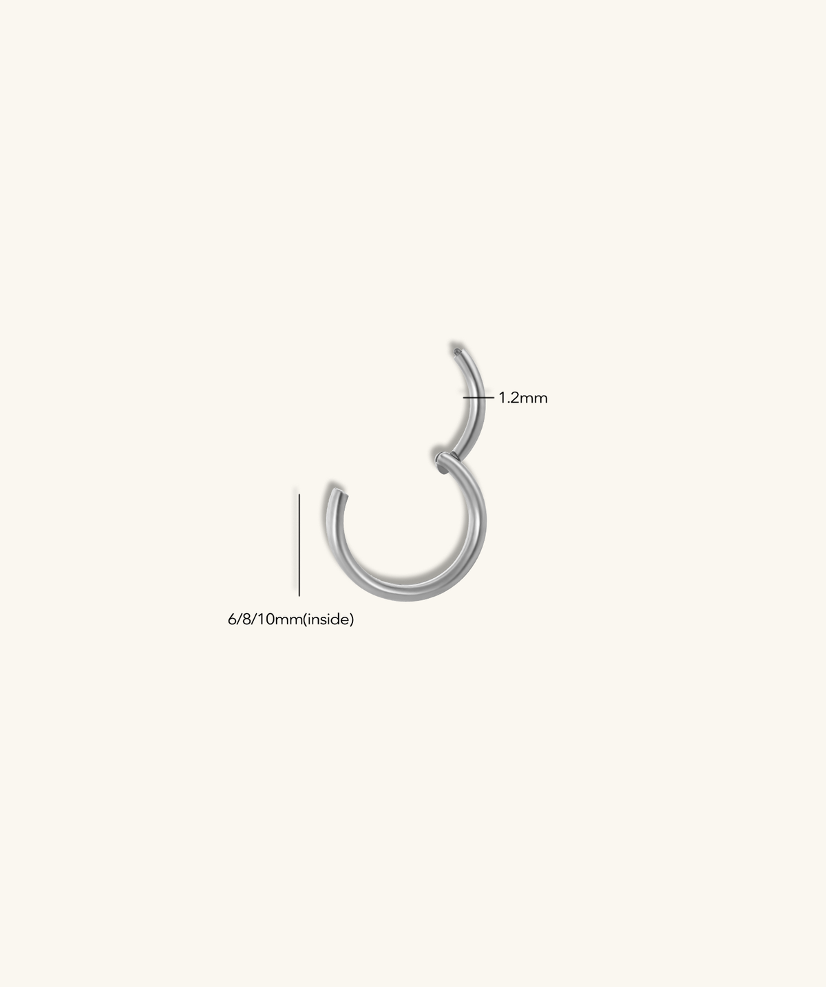 Titanium Double Layer Clicker Hoop - Titanium - Lobe, Upper Lobe, Helix - Oumo Jewelry
