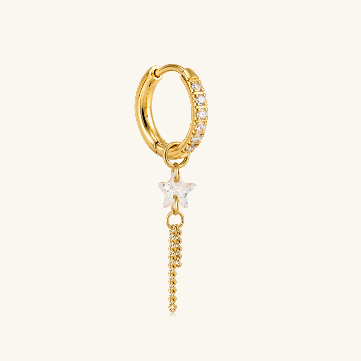 Starfall Chain Charm Hoop