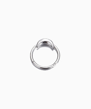 Simple Moon Clicker Hoop - OumoJewelry