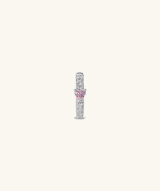 Sparkle Heart Hoop - OumoJewelry