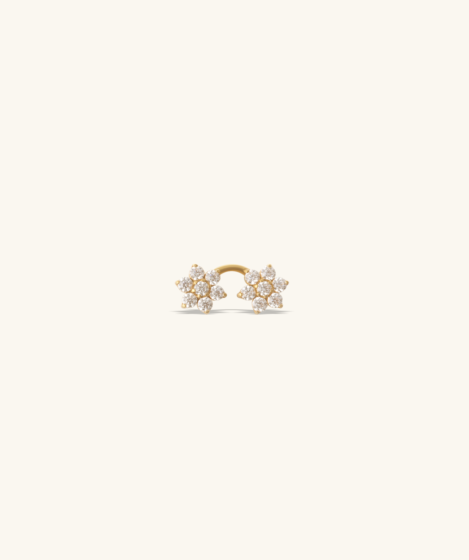 Titanium Rainbow Flower Flatback Stud - OumoJewelry