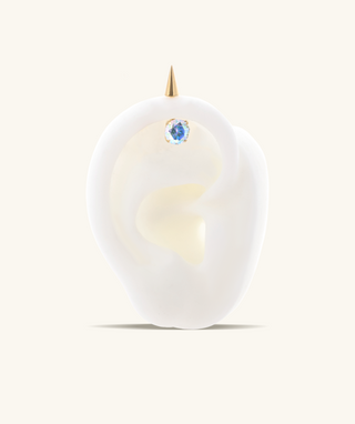 Titanium Spike Gem Vertical Stud