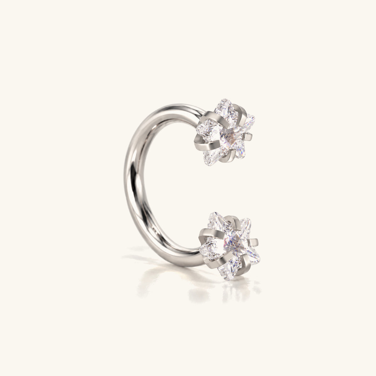 Stars Horseshoe Ring - OumoJewelry