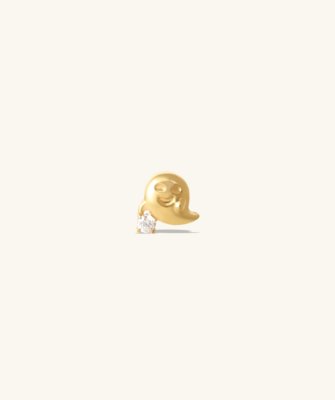 Titanium Cute Ghost Stud