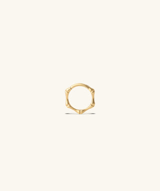 Bamboo Shape Clicker Hoop - OumoJewelry