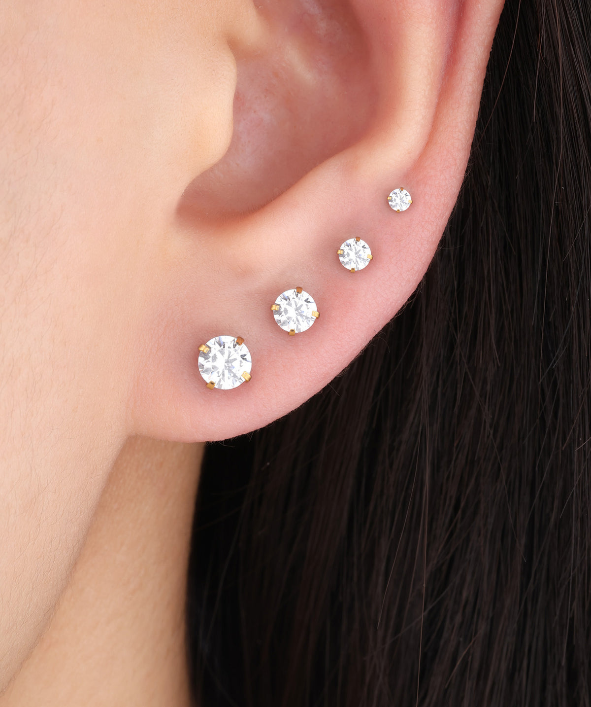 Internal Threaded Flatback Stud - Stainless Steel - Helix, Forward Helix, Upper Lobe - Oumo Jewelry