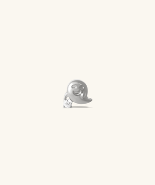 Titanium Cute Ghost Stud - OumoJewelry