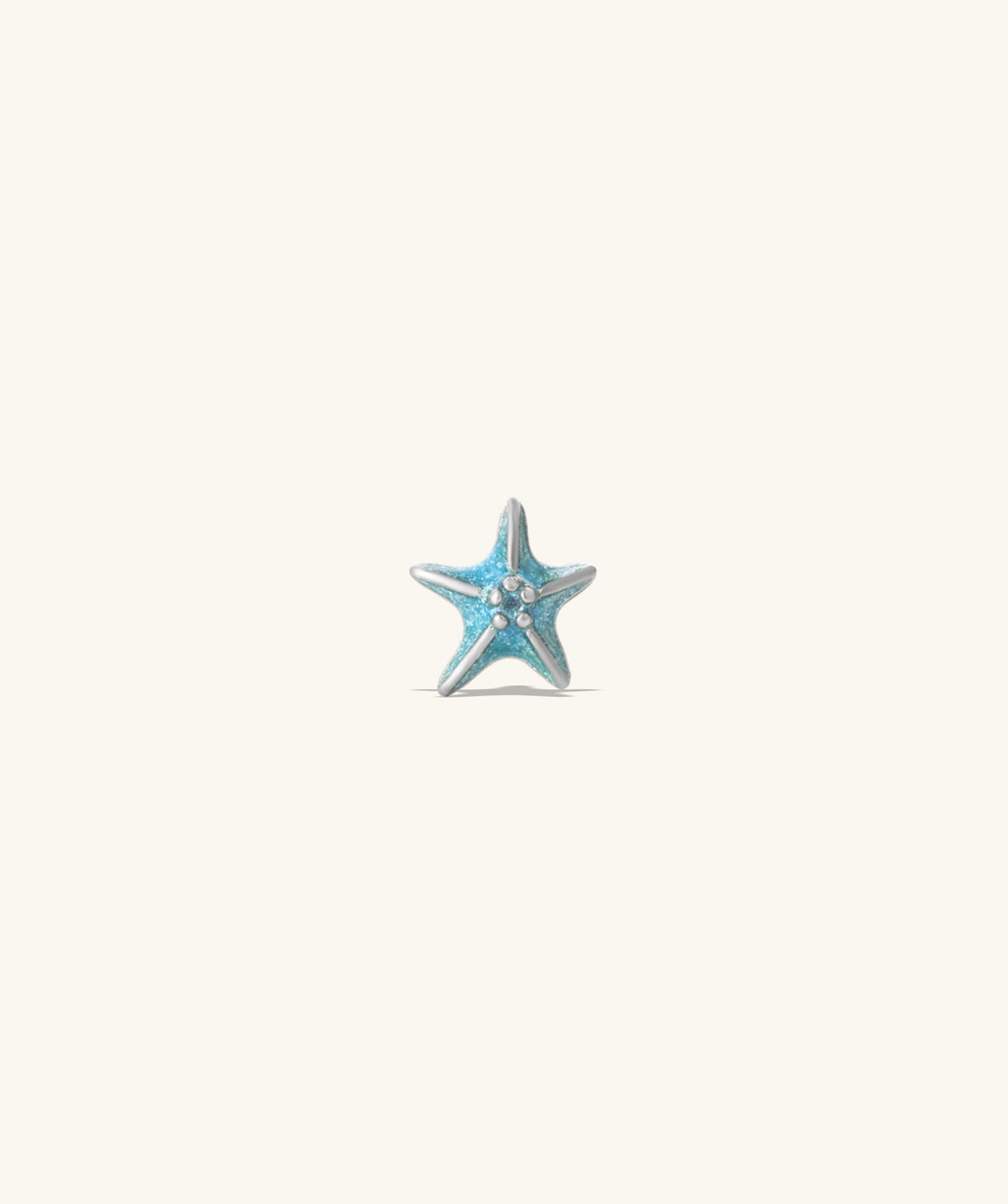 Enamel Starfish Stud - Stainless Steel - Upper Lobe, Helix, Flat - Oumo Jewelry