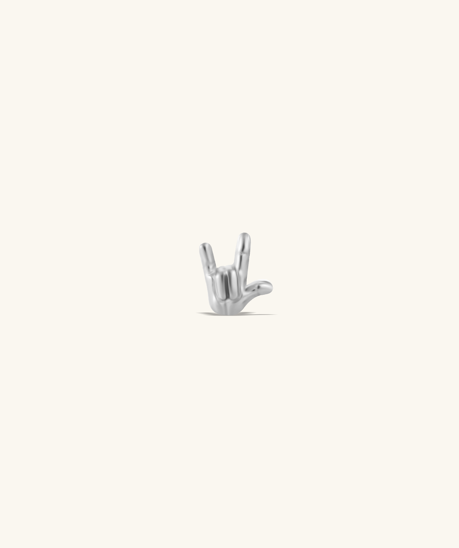 Titanium Love Sign Stud - OumoJewelry