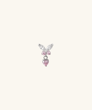 Titanium Charm Butterfly Stud - OumoJewelry