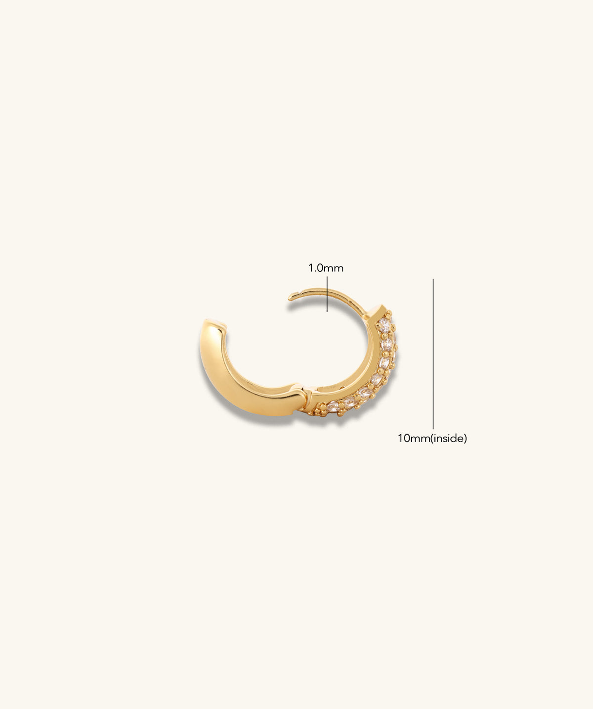 Frosted Sparkle Hoops - Brass - Oumo Jewelry