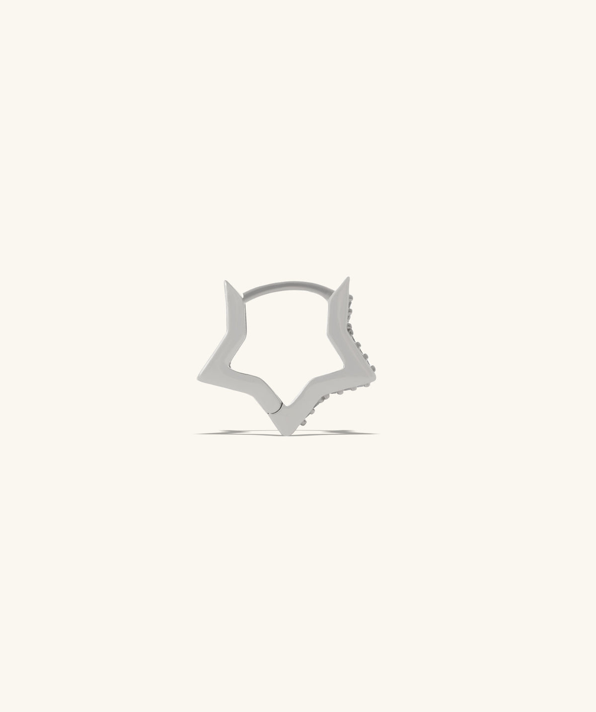 Star Helix Hoop - Brass - Lobe, Upper Lobe, Helix - Oumo Jewelry