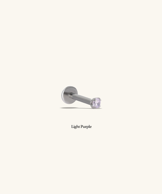 Titanium Charm Gemstones Flatback Stud