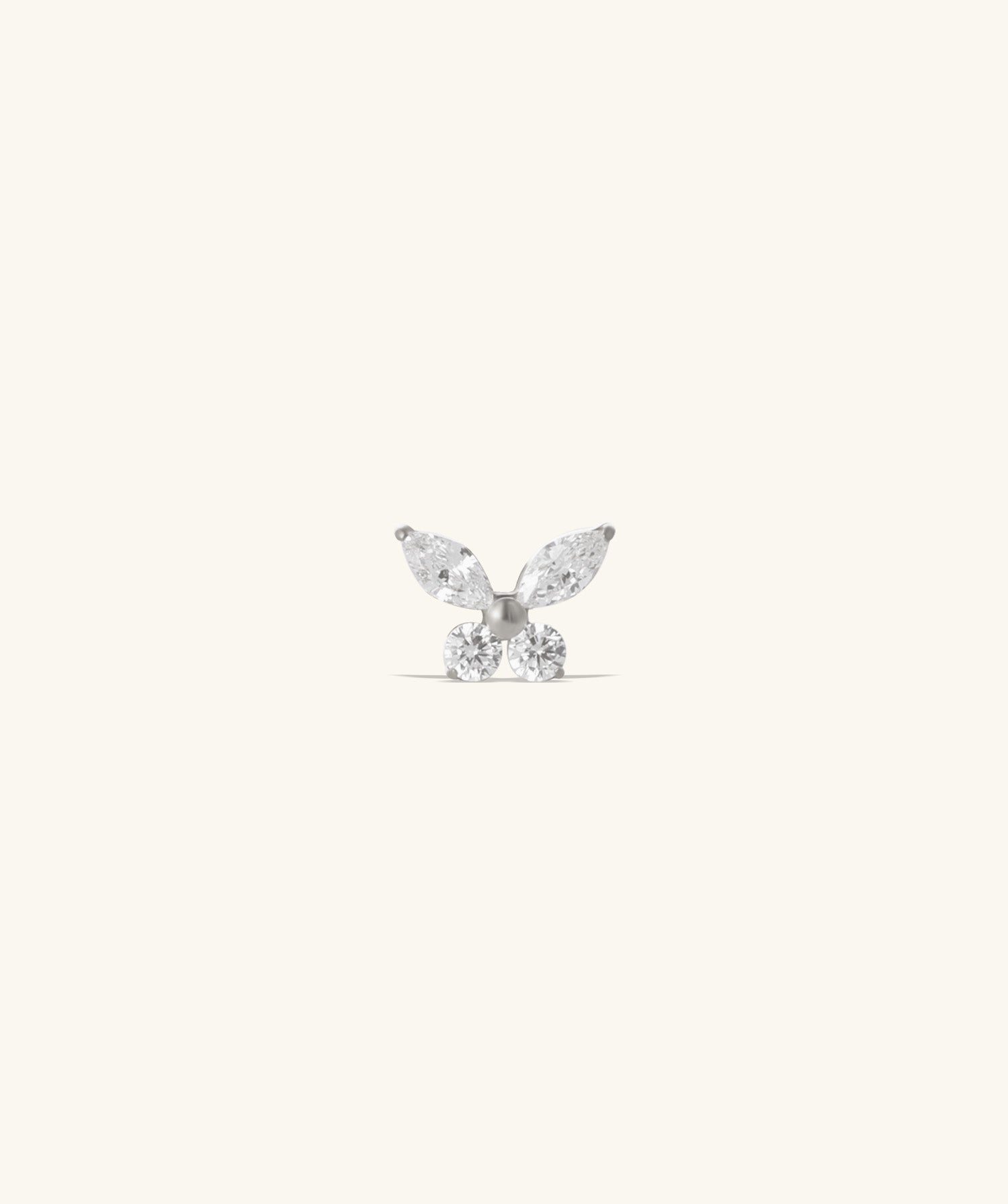 Titanium Butterfly Stud
