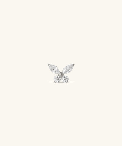 Titanium Butterfly Stud