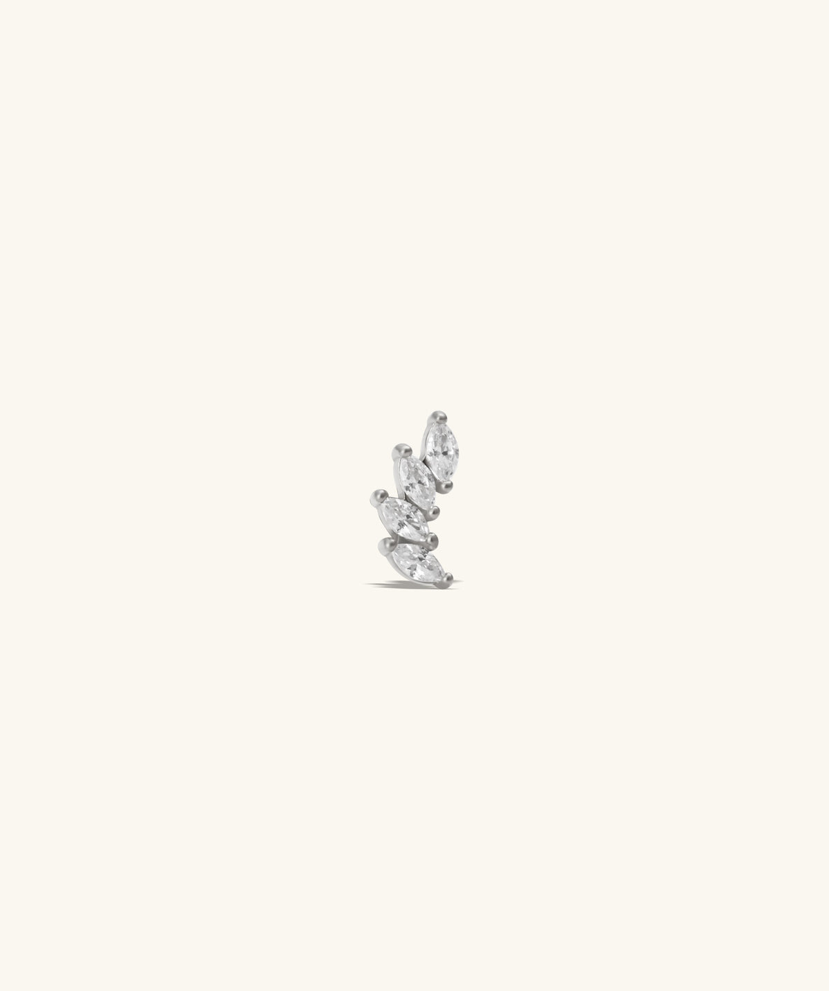 Marquise Titanium Stud - Titanium - Helix, Upper Lobe, Conch - Oumo Jewelry