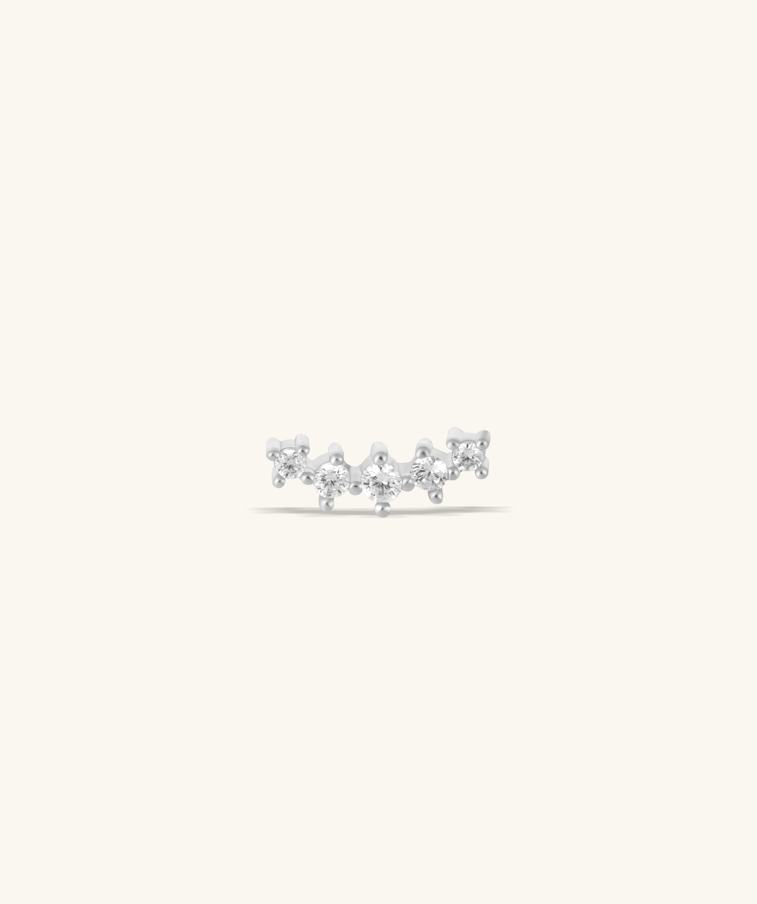 Shiny Gems Curved Flatback Stud - OumoJewelry