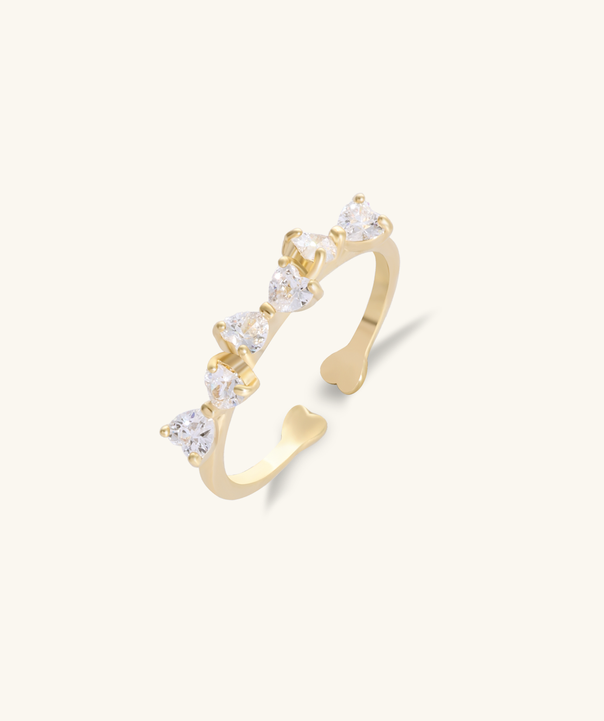 Sparkle Bow Ring - Brass - Oumo Jewelry