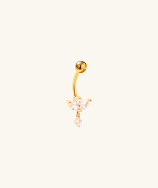 Marquise Flower Belly Ring - OumoJewelry