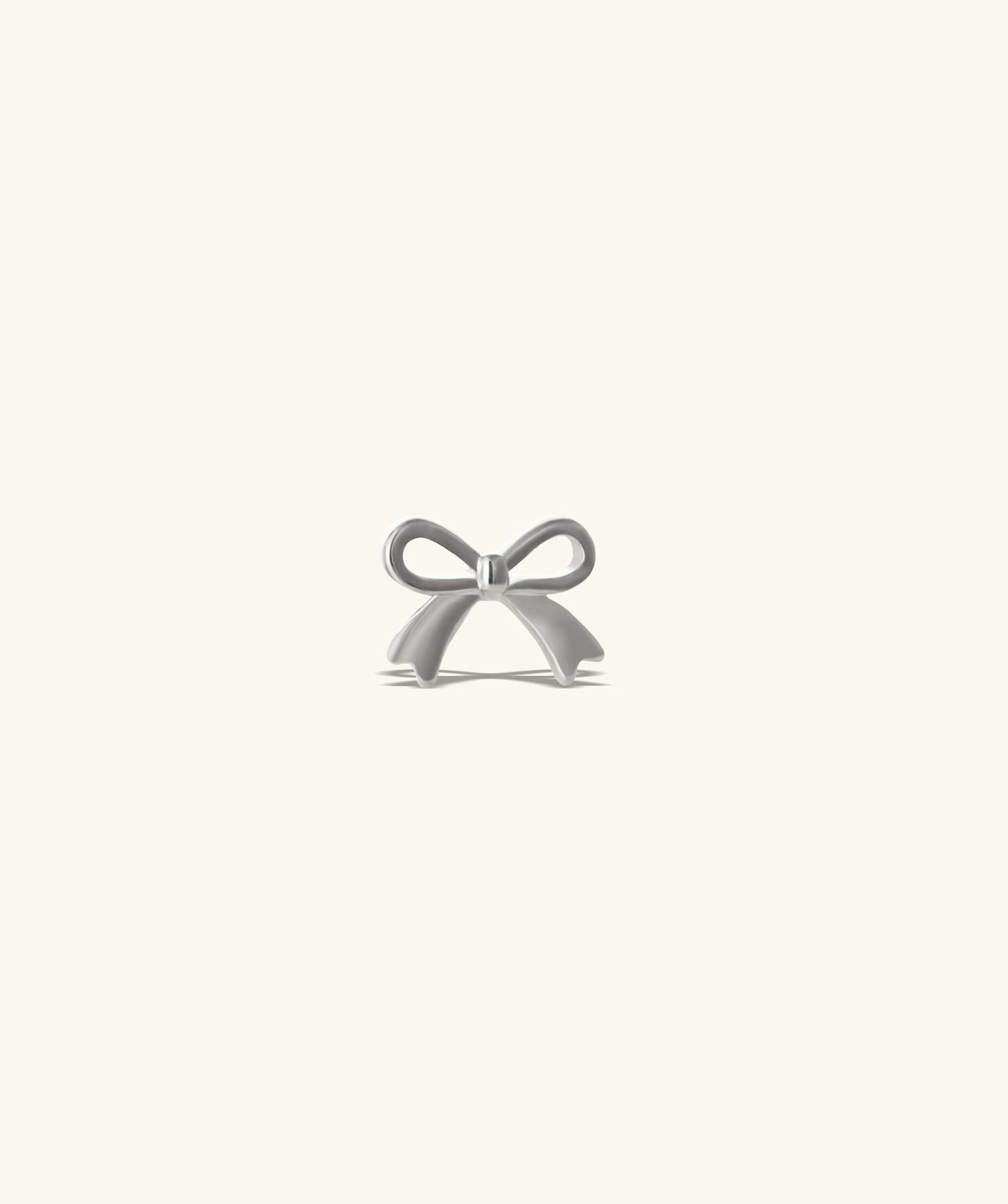Sweet Bow Stud - Stainless Steel - Helix, Upper Lobe, Flat - Oumo Jewelry