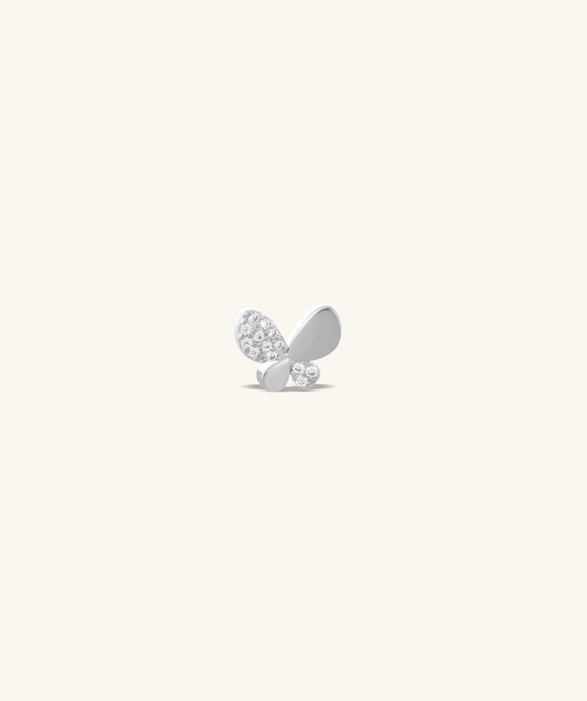 Elegant Butterfly Stud - Stainless Steel - Upper Lobe, Helix - Oumo Jewelry