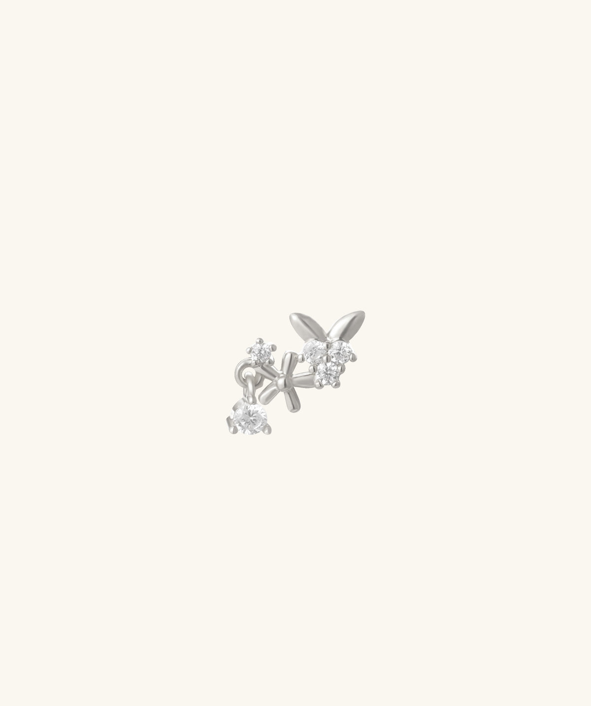Bloom Cluster Stud - Stainless Steel - Upper Lobe, Helix, Flat - Oumo Jewelry