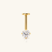 Titanium Gaia Vertical Helix Stud - OumoJewelry