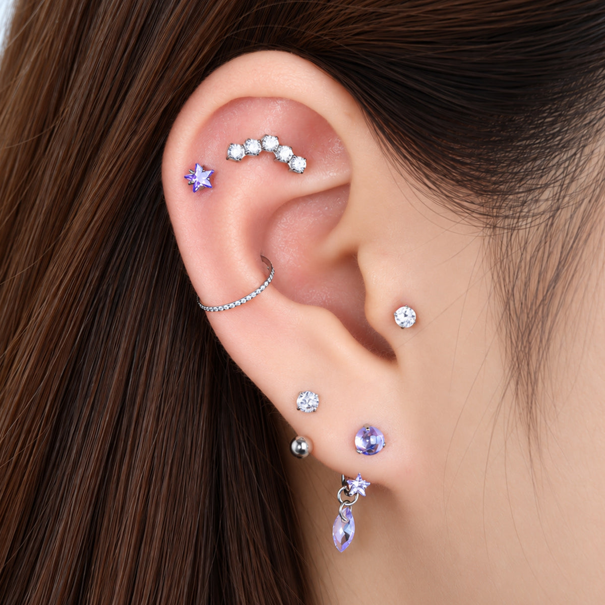 Titanium Jalia Stud - OumoJewelry