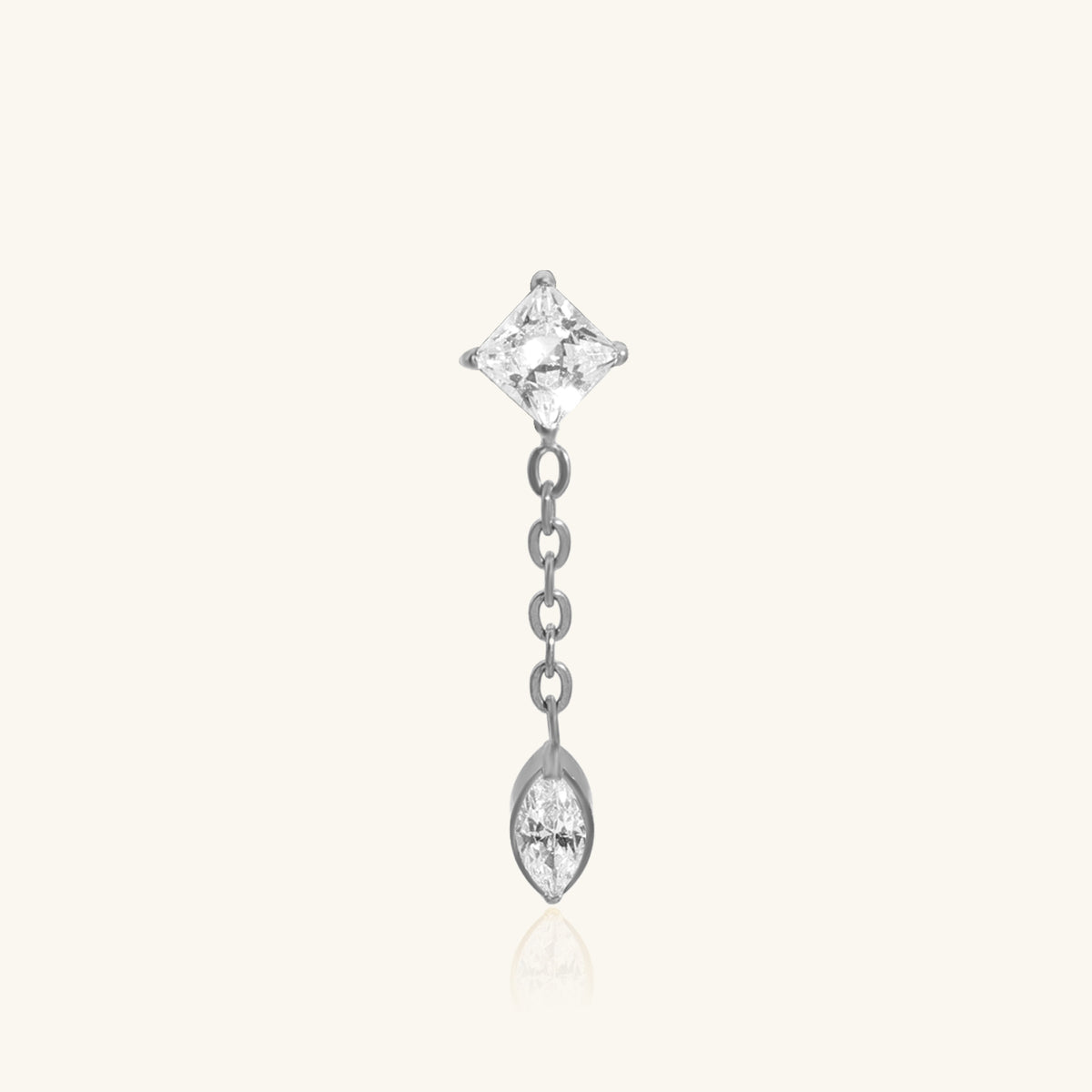 Titanium Ziven Stud - Titanium - Helix, Upper Lobe, Lobe - Oumo Jewelry