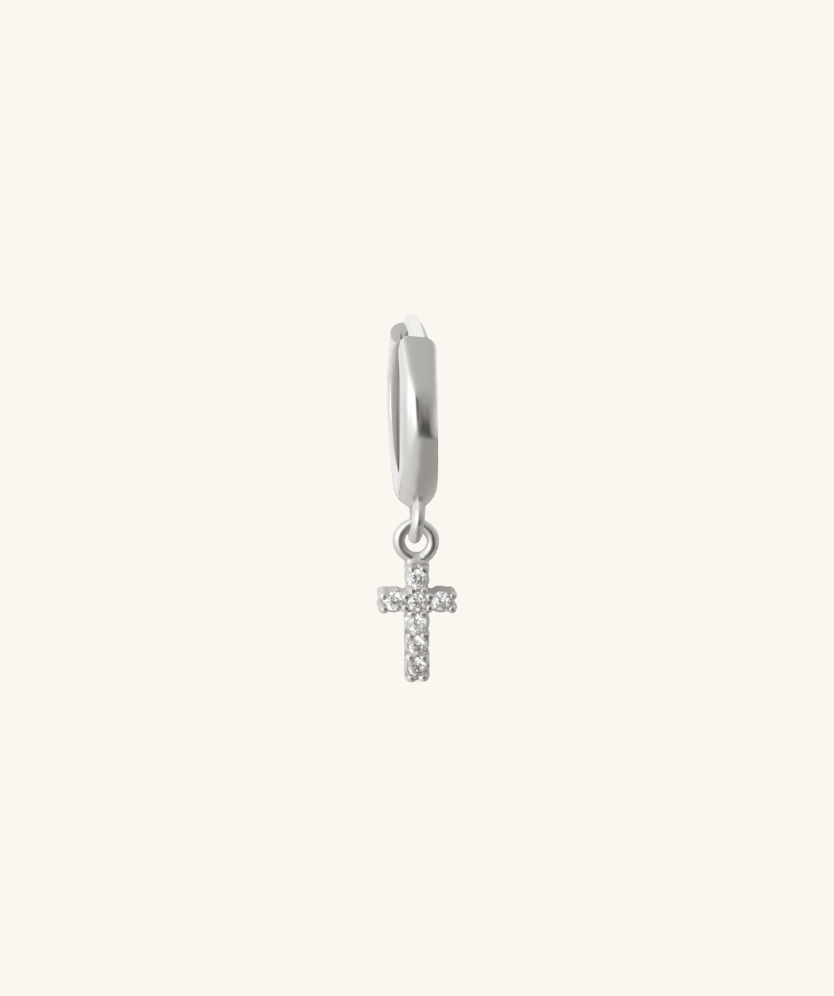 Delicate Cross Drop - Brass - Upper Lobe - Oumo Jewelry