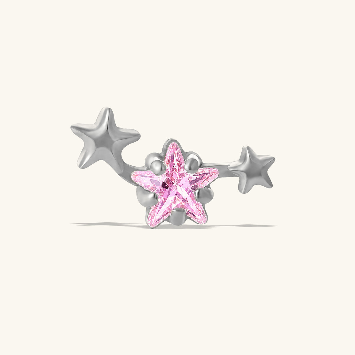 Titanium Petite Star Flatback Stud