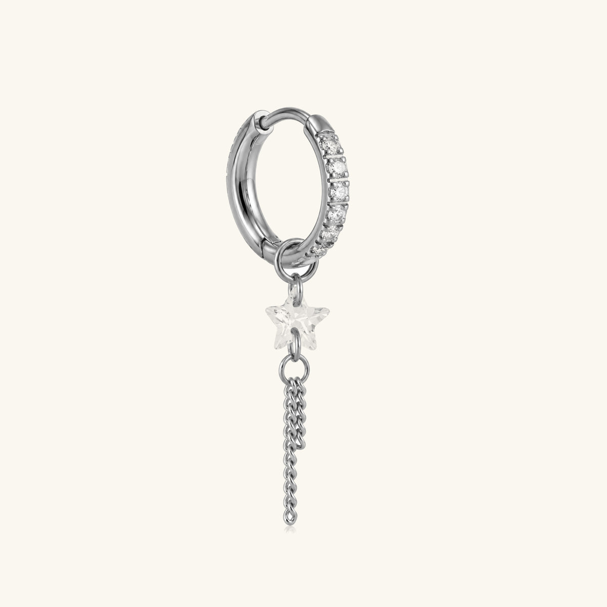 Starfall Chain Charm Hoop