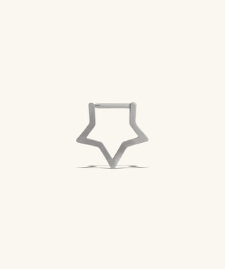 Titanium Simple Star Clicker Hoop - OumoJewelry