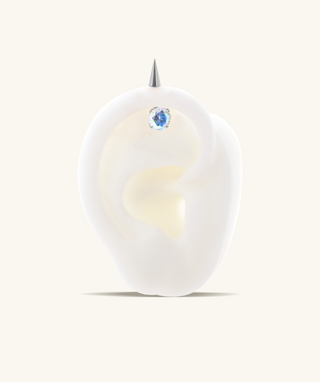 Titanium Spike Gem Vertical Stud