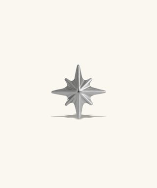 Titanium Eight-Pointed Star Flatback Stud - OumoJewelry