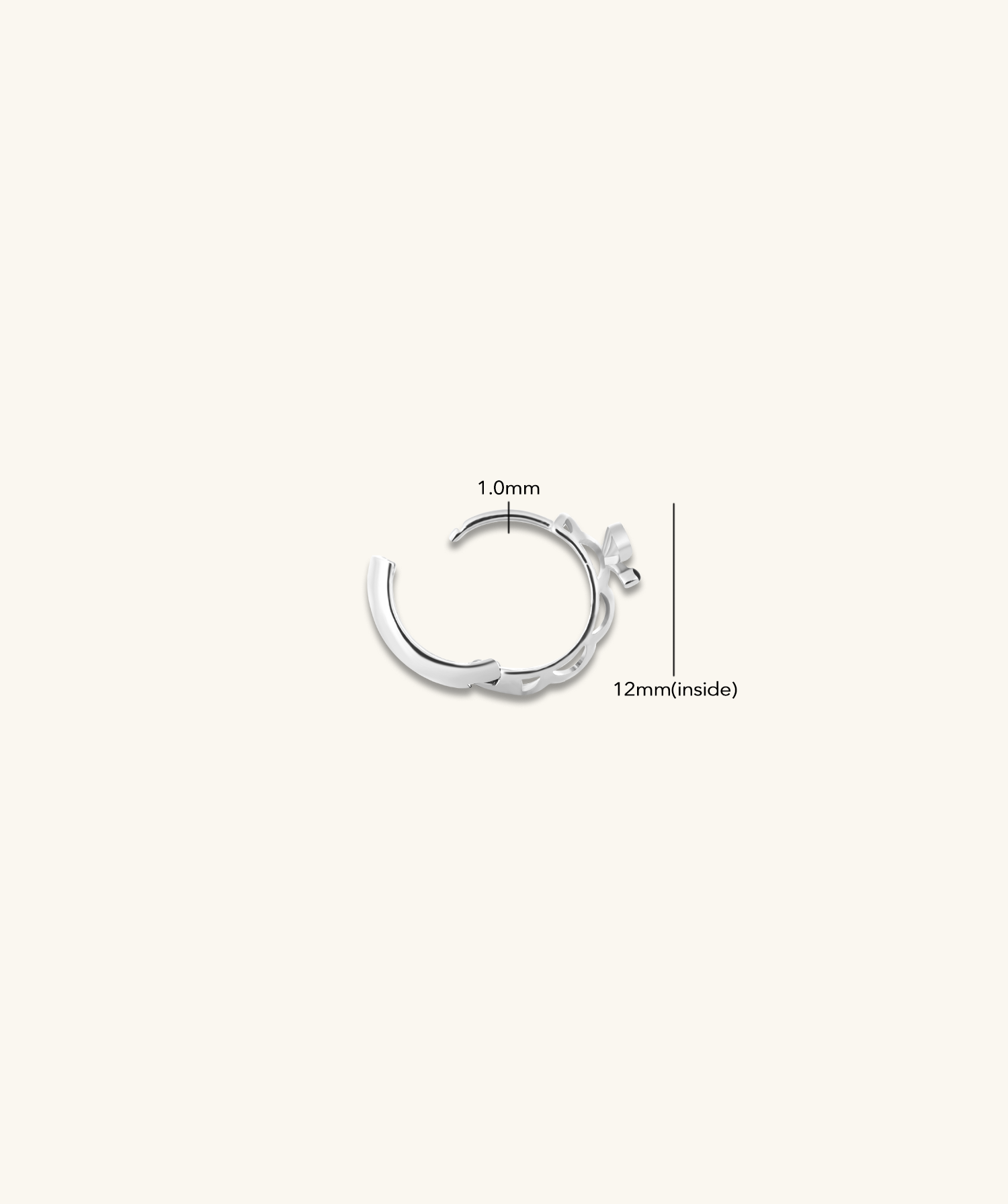 Openwork Bow Hoop - OumoJewelry